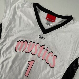 Reebok Mystics Jersey NBA Basketball Sleeveless Top White Pink‎ XL